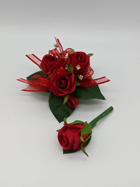 red rose corsages