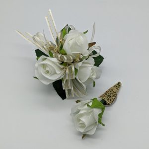 white rose cluster